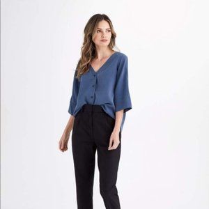 The Boyfriend Shirt Washed Navy S